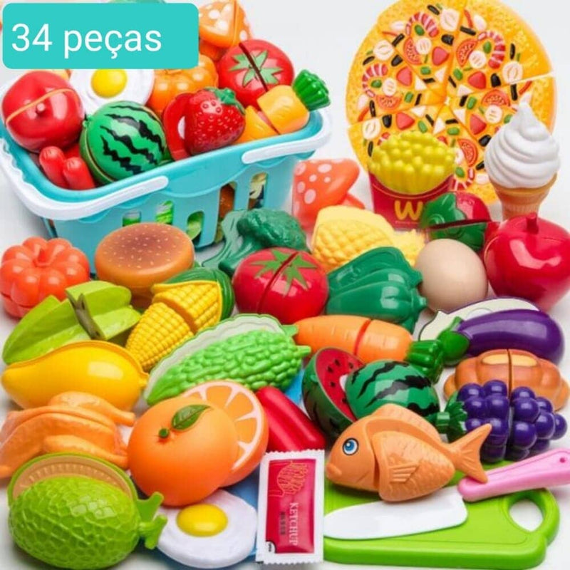 Conjunto de Comidas - Brinquedo de comidinhas divertidas para sua criança